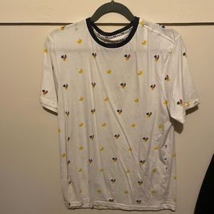 Men’s large white shirt with fruit pattern